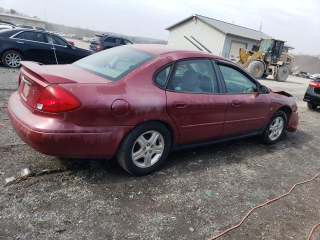 1FAFP56S82A195313 - 2002 FORD TAURUS SEL RED photo 3