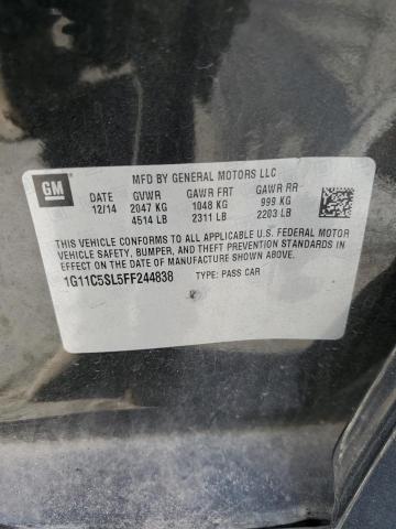 1G11C5SL5FF244838 - 2015 CHEVROLET MALIBU 1LT Қара фото 13