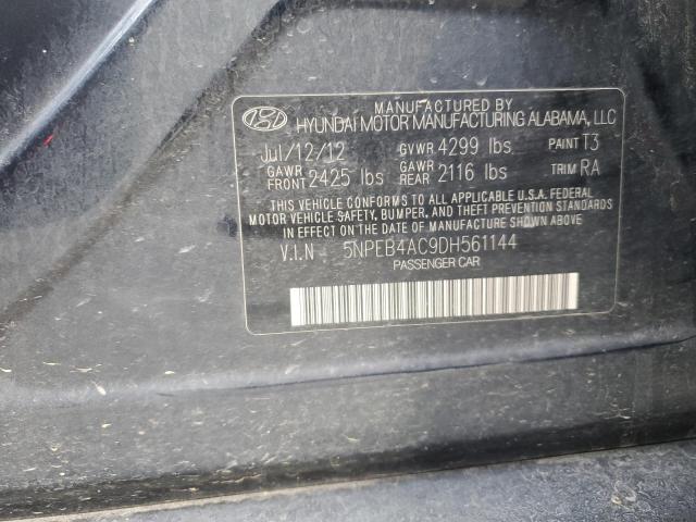 5NPEB4AC9DH561144 - 2013 HYUNDAI SONATA GLS BLUE photo 12