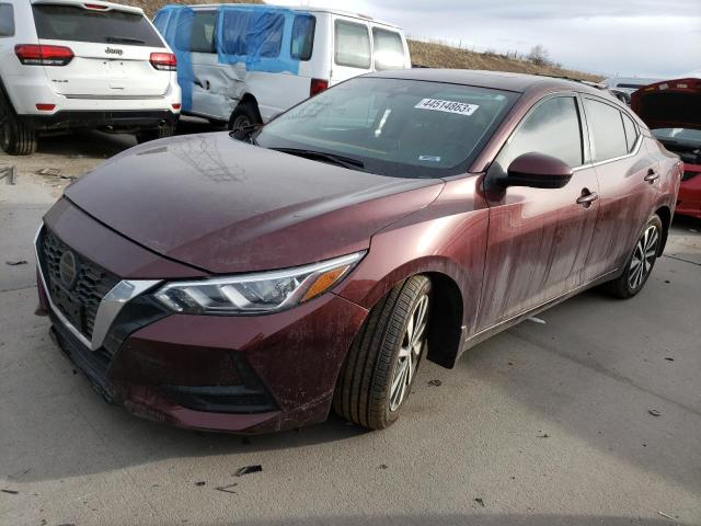 3N1AB8CV3MY279804 - 2021 NISSAN SENTRA SV MAROON photo 1