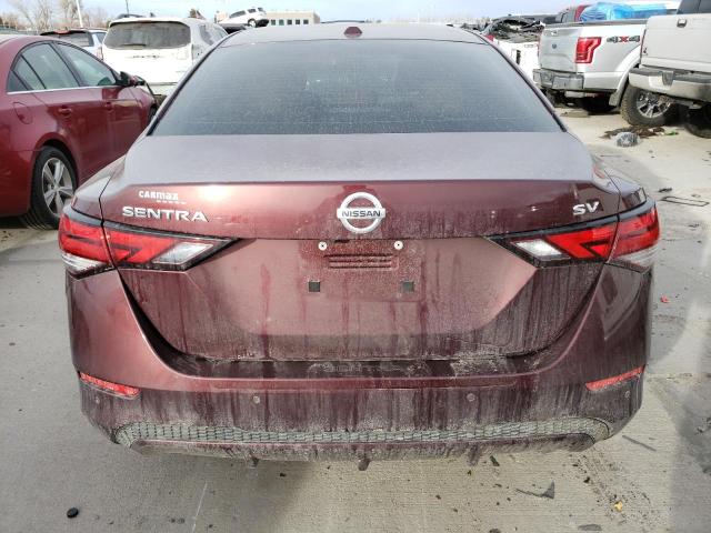 3N1AB8CV3MY279804 - 2021 NISSAN SENTRA SV MAROON photo 6