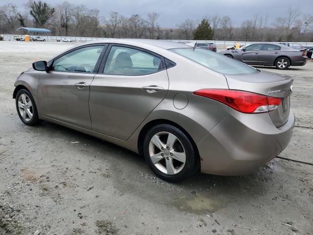 5NPDH4AE9DH323693 - 2013 HYUNDAI ELANTRA GLS GOLD photo 2