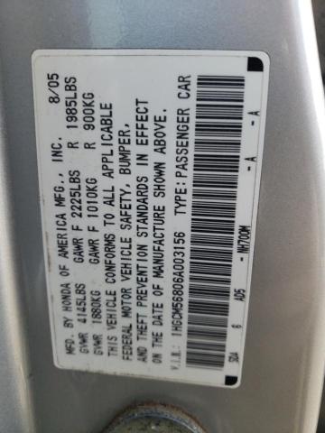 1HGCM56806A003156 - 2006 HONDA ACCORD EX SILVER photo 12