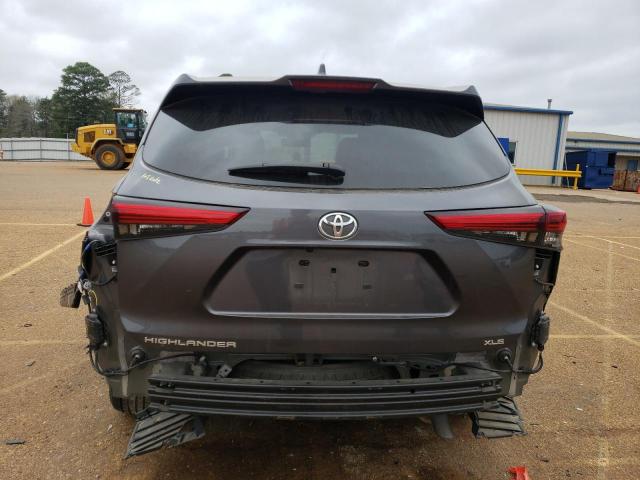 5TDGZRAH8NS559782 - 2022 TOYOTA HIGHLANDER XLE GRAY photo 6