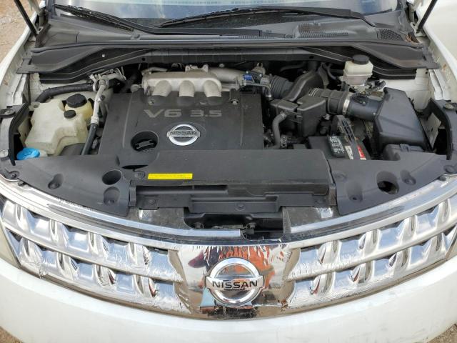 JN8AZ08W47W630814 - 2007 NISSAN MURANO SL WHITE photo 11