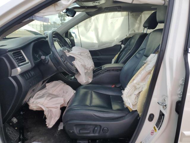 5TDJKRFH0FS184054 - 2015 TOYOTA HIGHLANDER XLE WHITE photo 7