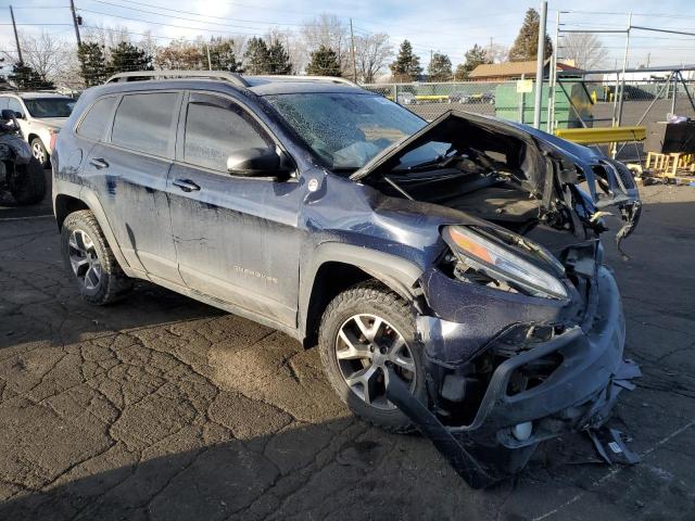 1C4PJMBS3EW237636 - 2014 JEEP CHEROKEE TRAILHAWK BLUE photo 4