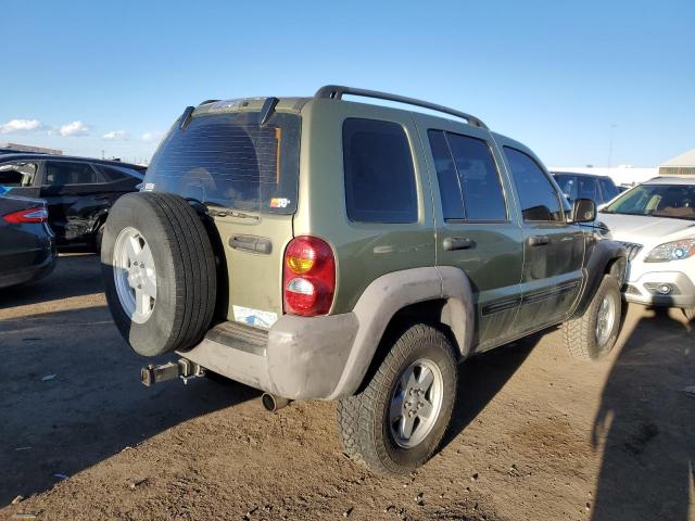 1J4GL48K84W209132 - 2004 JEEP LIBERTY SPORT GREEN photo 3