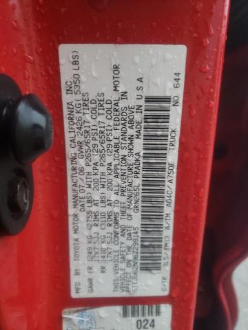 5TEJU62N96Z299145 - 2006 TOYOTA TACOMA DOUBLE CAB PRERUNNER RED photo 13