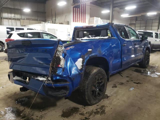 3GCPDBEK4NG534257 - 2022 CHEVROLET SILVERADO K1500 CUSTOM BLUE photo 3