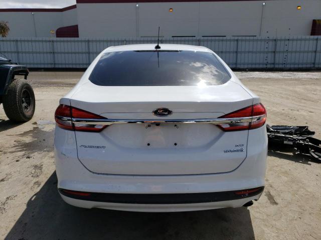 3FA6P0LU7HR217955 - 2017 FORD FUSION SE HYBRID WHITE photo 6