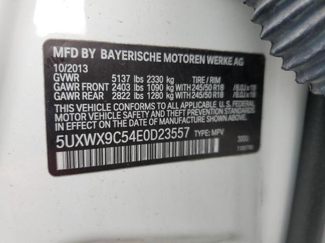 5UXWX9C54E0D23557 - 2014 BMW X3 XDRIVE28I WHITE photo 14