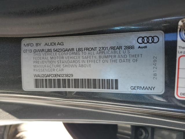 WAU2GAFC0EN023829 - 2014 AUDI A7 PRESTIGE GRAY photo 12