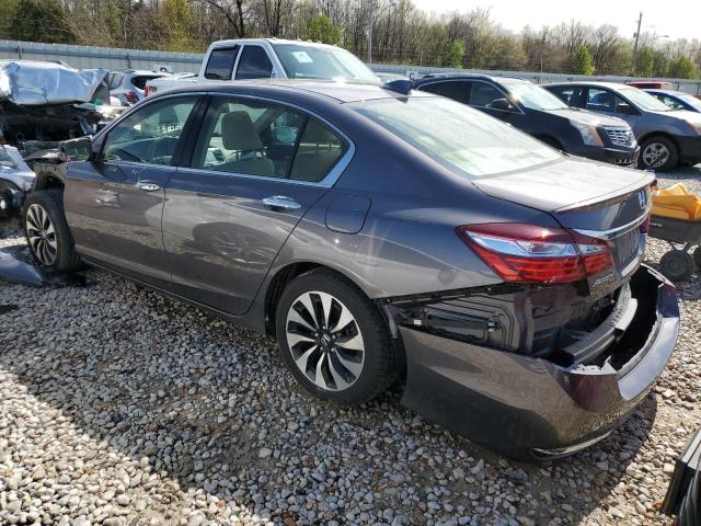 JHMCR6F54HC001475 - 2017 HONDA ACCORD HYBRID EXL CHARCOAL photo 2