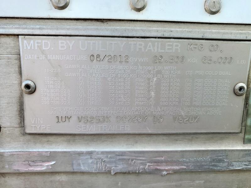 1UYVS253XDG689719 - 2013 UTILITY TRAILER WHITE photo 10