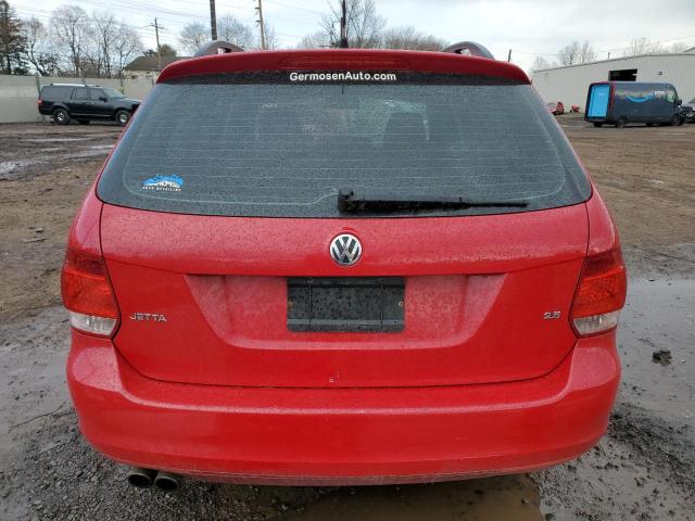 3VWKZ71K69M282496 - 2009 VOLKSWAGEN JETTA S RED photo 6