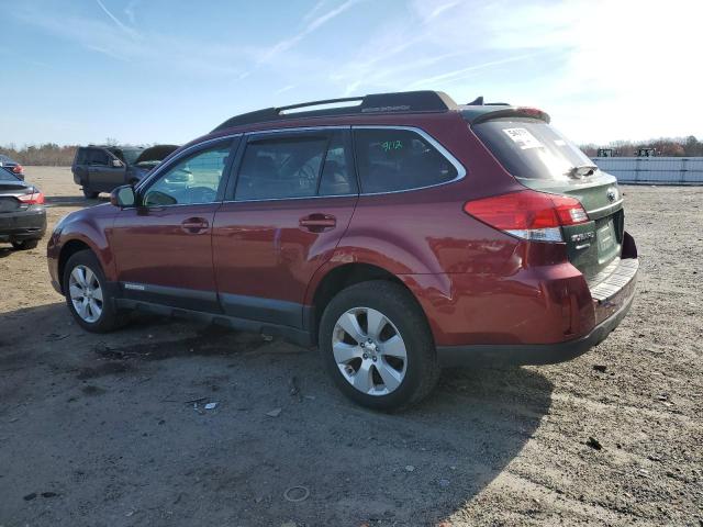 4S4BRBJC0B3370753 - 2011 SUBARU OUTBACK 2.5I LIMITED RED photo 2