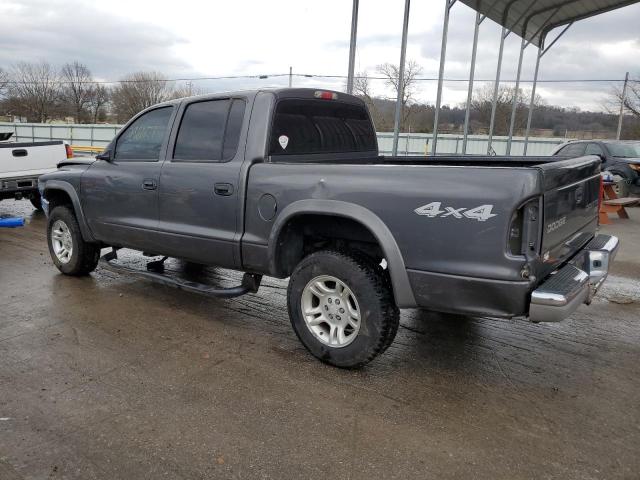 1D7HG48N24S730014 - 2004 DODGE DAKOTA QUAD SLT GRAY photo 2