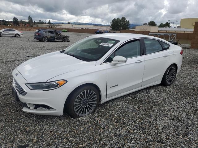 3FA6P0RU7JR181598 - 2018 FORD FUSION TITANIUM/PLATINUM HEV WHITE photo 1