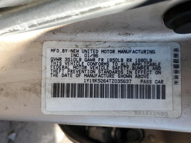 1Y1SK5264TZ035637 - 1996 GEO PRIZM BASE GOLD photo 12