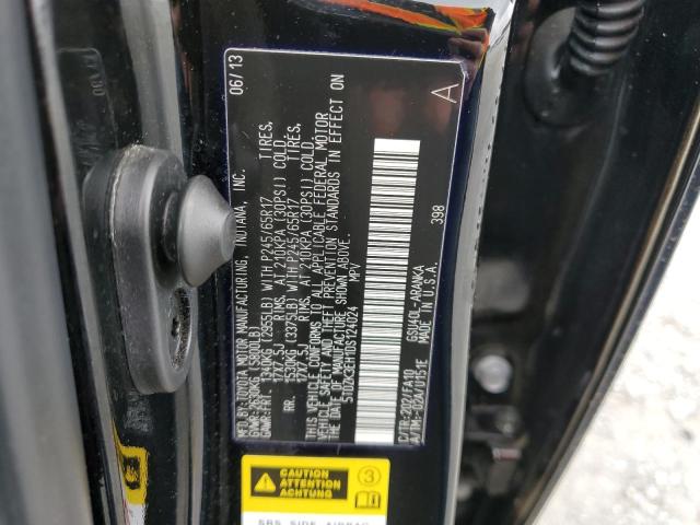 5TDZK3EH1DS124024 - 2013 TOYOTA HIGHLANDER BASE Қара фото 13