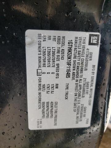 1GTHK53K19F116485 - 2009 GMC SIERRA K2500 SLE BLACK photo 12