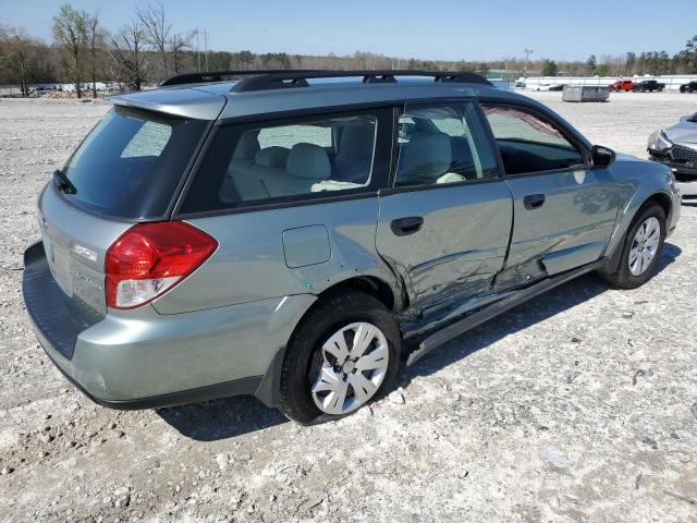 4S4BP60CX97317737 - 2009 SUBARU OUTBACK TURQUOISE photo 3