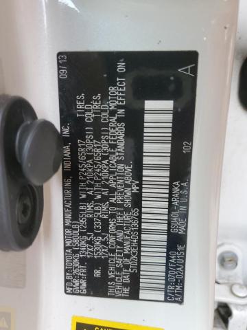 5TDZK3EH4DS136765 - 2013 TOYOTA HIGHLANDER BASE Ақ фото 13