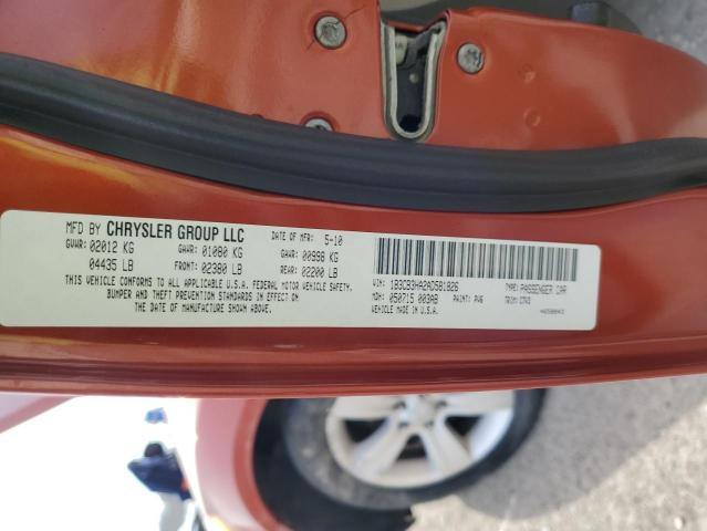 1B3CB3HA2AD581826 - 2010 DODGE CALIBER MAINSTREET ORANGE photo 12