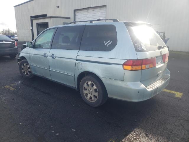 5FNRL18024B000629 - 2004 HONDA ODYSSEY EXL TURQUOISE photo 2