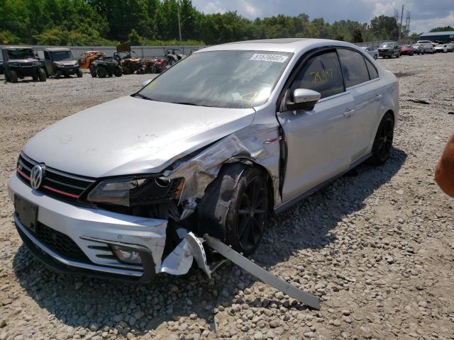 3VW4T7AJXGM233722 - 2016 VOLKSWAGEN JETTA GLI SILVER photo 2