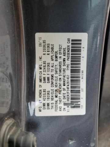 1HGCR2F34FA261457 - 2015 HONDA ACCORD LX CHARCOAL photo 12