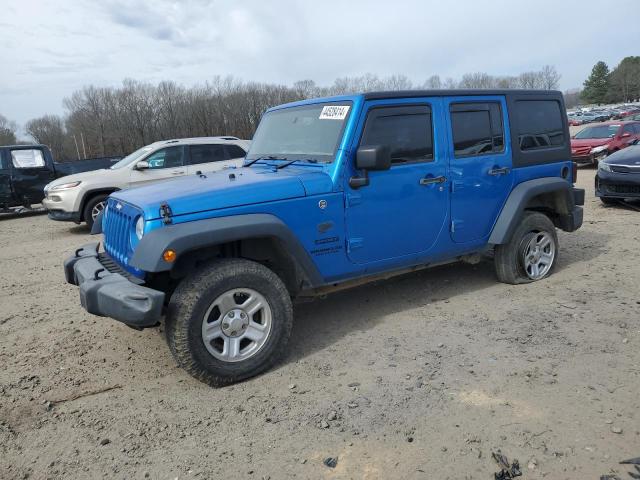 1C4BJWKG5GL293504 - 2016 JEEP WRANGLER U SPORT BLUE photo 1