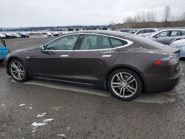 5YJSA1CG8DFP07603 - 2013 TESLA MODEL S BROWN photo 2