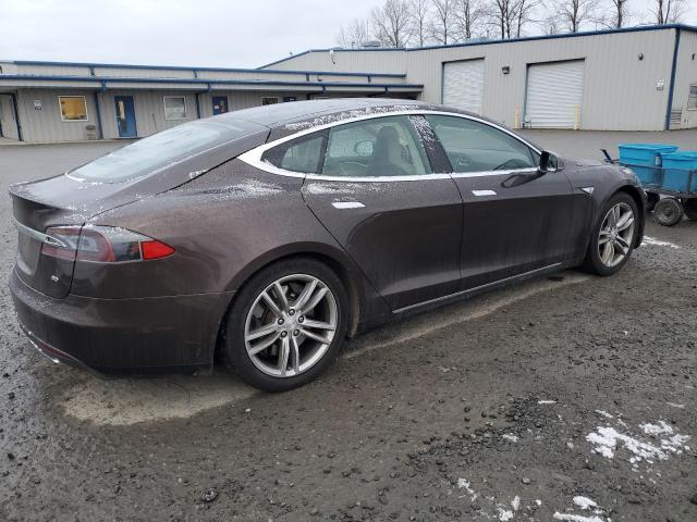 5YJSA1CG8DFP07603 - 2013 TESLA MODEL S BROWN photo 3