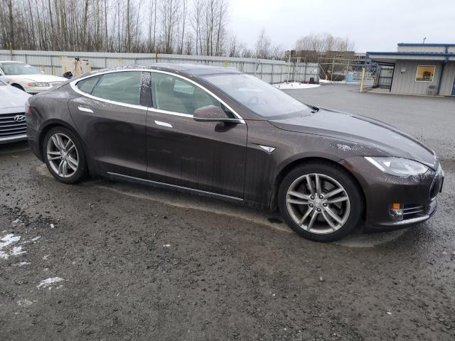 5YJSA1CG8DFP07603 - 2013 TESLA MODEL S BROWN photo 4