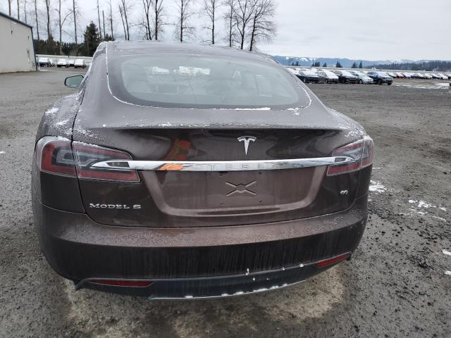 5YJSA1CG8DFP07603 - 2013 TESLA MODEL S BROWN photo 6