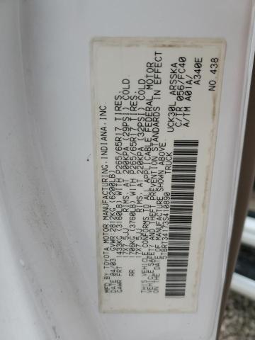 5TBRT34173S410890 - 2003 TOYOTA TUNDRA ACCESS CAB SR5 WHITE photo 12