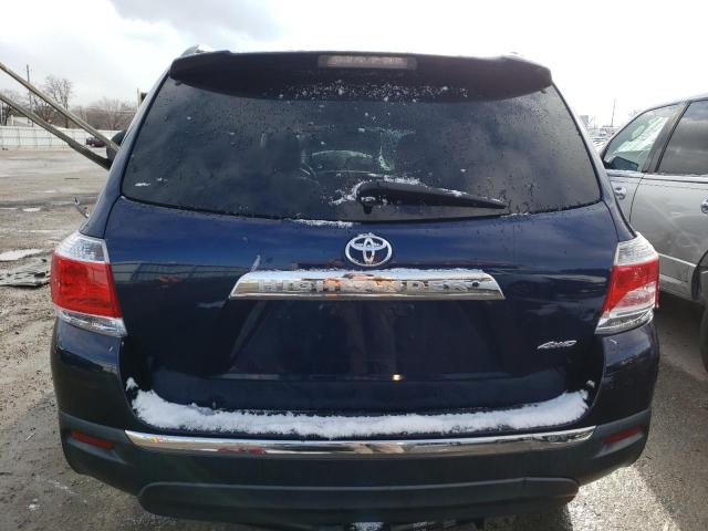 5TDBK3EH2DS226630 - 2013 TOYOTA HIGHLANDER BASE Bleu photo 6