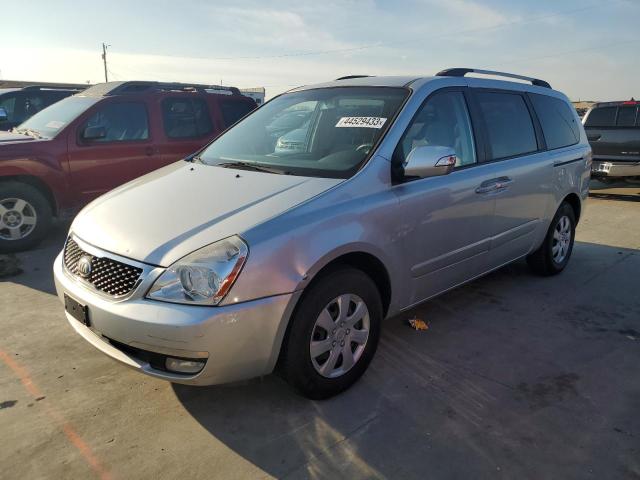 KNDMG4C79E6555613 - 2014 KIA SEDONA LX SILVER photo 1