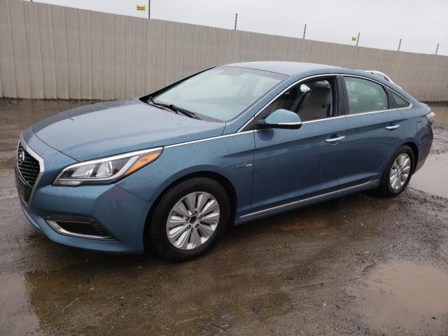 KMHE24L1XGA041876 - 2016 HYUNDAI SONATA HYBRID BLUE photo 1