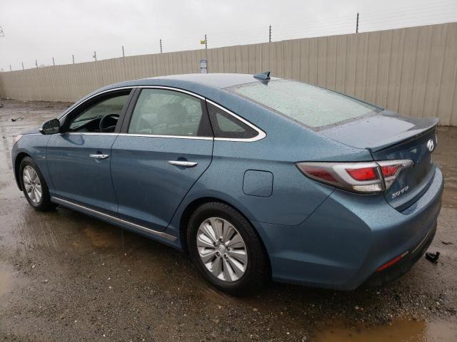 KMHE24L1XGA041876 - 2016 HYUNDAI SONATA HYBRID BLUE photo 2