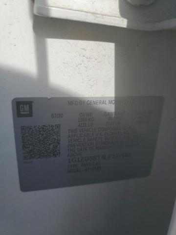 1G1ZG5ST4LF137685 - 2020 CHEVROLET MALIBU RS WHITE photo 12