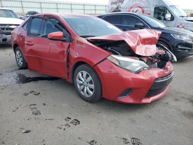 2T1BURHE8GC721488 - 2016 TOYOTA COROLLA L RED photo 4