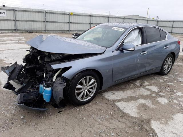 JN1BV7AR1EM692661 - 2014 INFINITI Q50 BASE TEAL photo 1