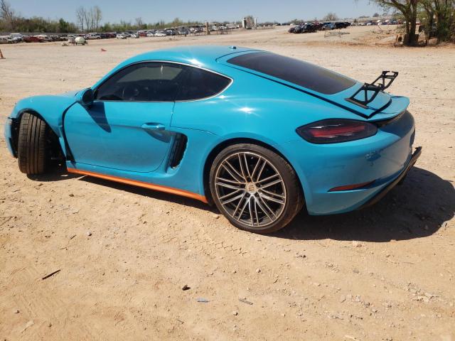 WP0AA2A84JK260571 - 2018 PORSCHE CAYMAN BLUE photo 2