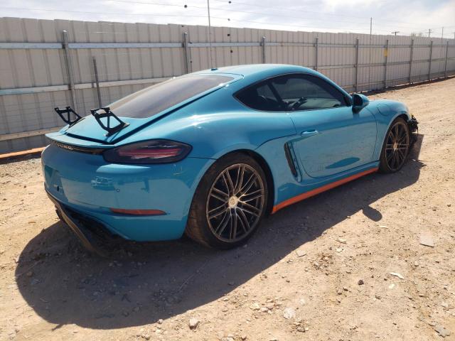 WP0AA2A84JK260571 - 2018 PORSCHE CAYMAN BLUE photo 3