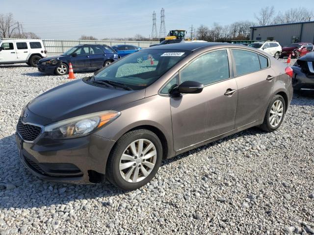 KNAFX4A62E5192402 - 2014 KIA FORTE LX GRAY photo 1