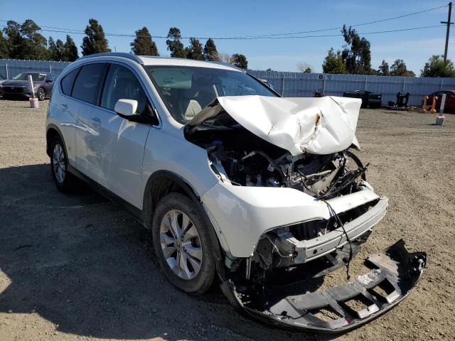 5J6RM3H77EL012368 - 2014 HONDA CR-V EXL WHITE photo 4