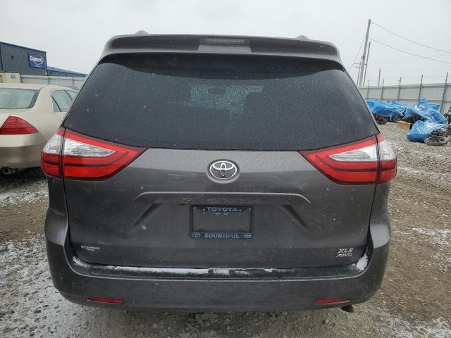 5TDDZ3DC5HS180985 - 2017 TOYOTA SIENNA XLE GRAY photo 6